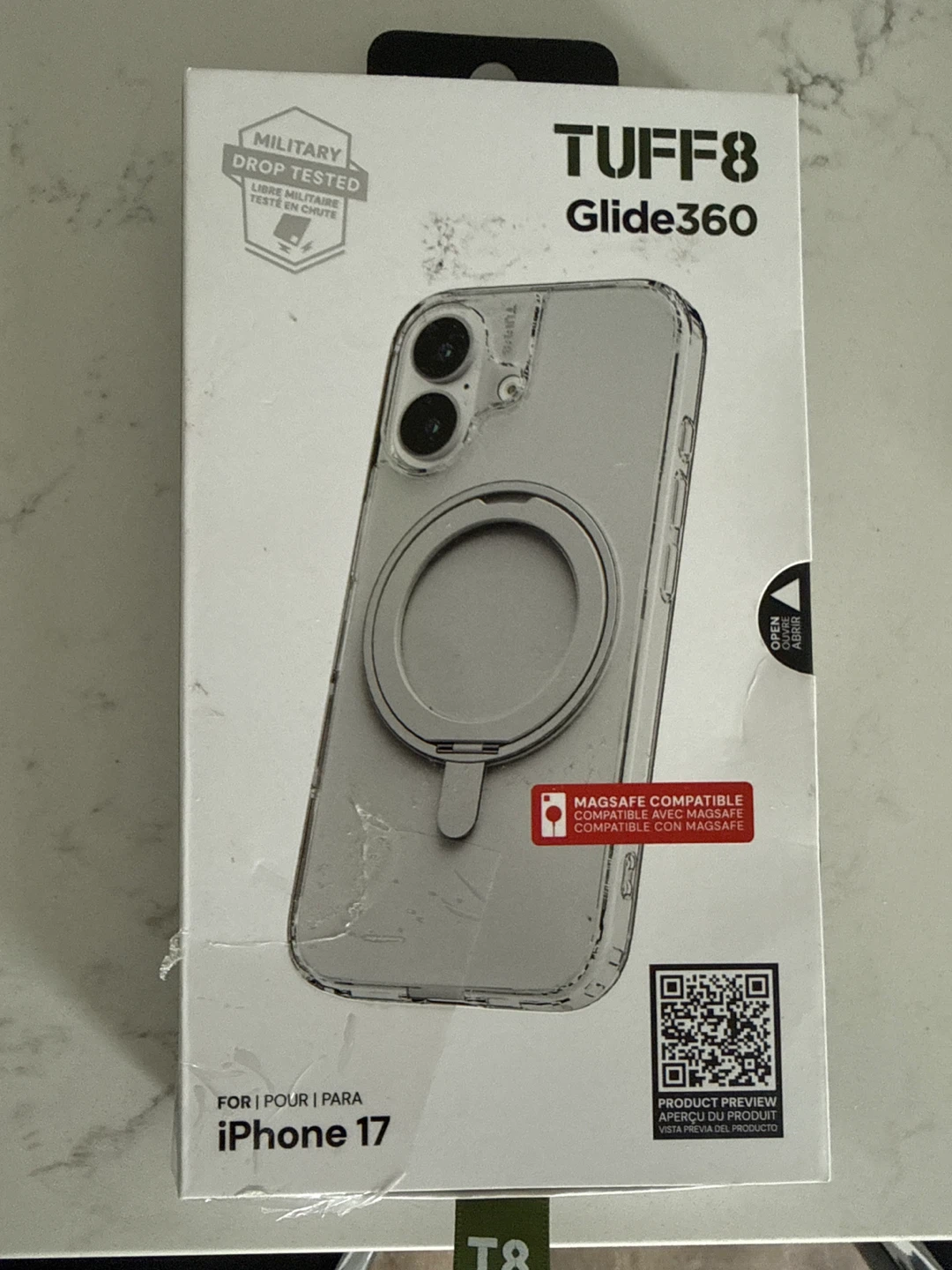TUFF8 Glide360 Case iPhone 17 MagSafe Clear Cover