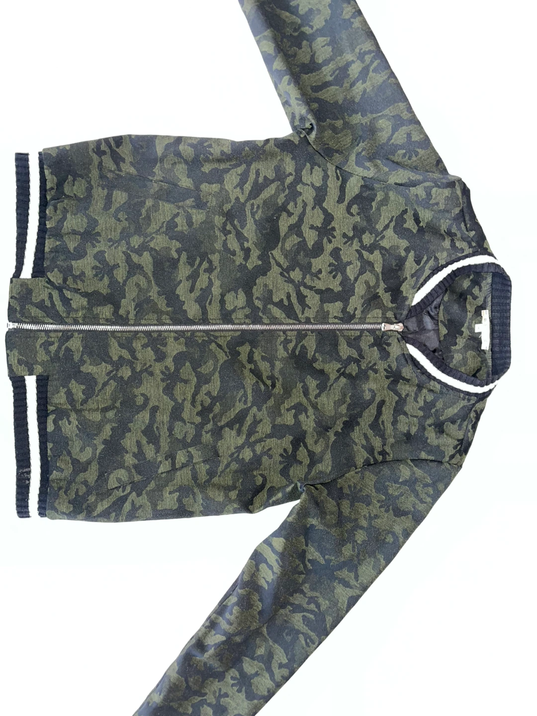 BISCOTE Camouflage Bomber Jacket - Size M