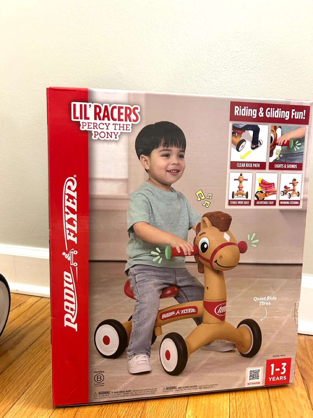 Radio Flyer Lil' Racers Percy The Pony Ride-On Toy - photo 3