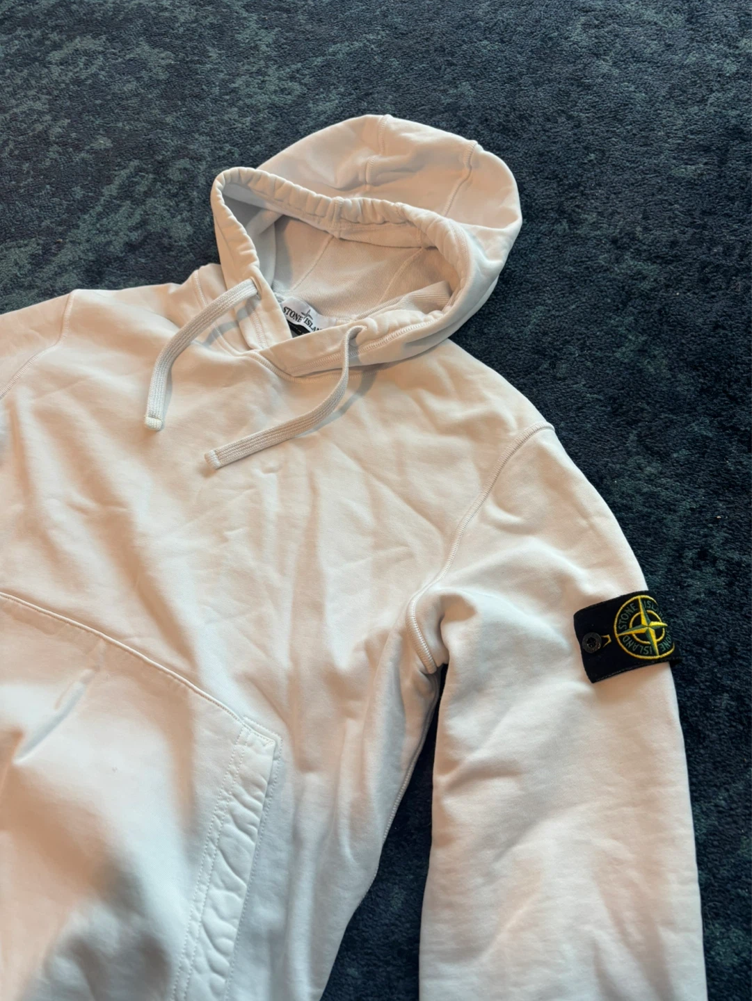Stone Island White Hoodie