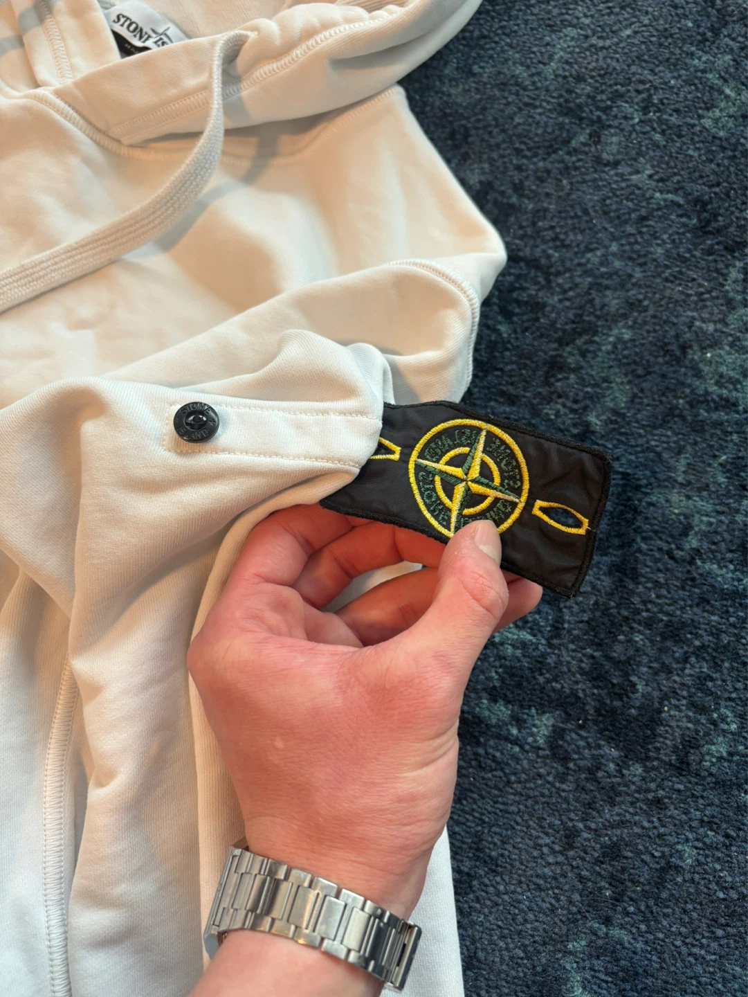 Stone Island White Hoodie - photo 4