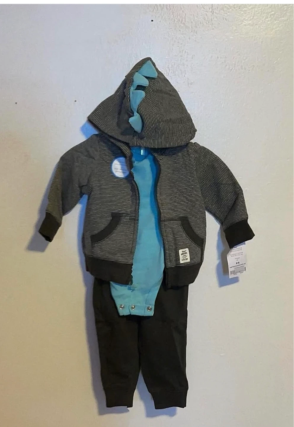 BOYS 3PC HOODIE SUITE (SIZE:3 MONTHS )