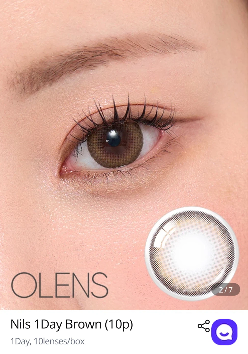 OLENS Nils 1Day Brown Contact Lenses - 10 Pack + 4 pieces -2.25 - photo 3