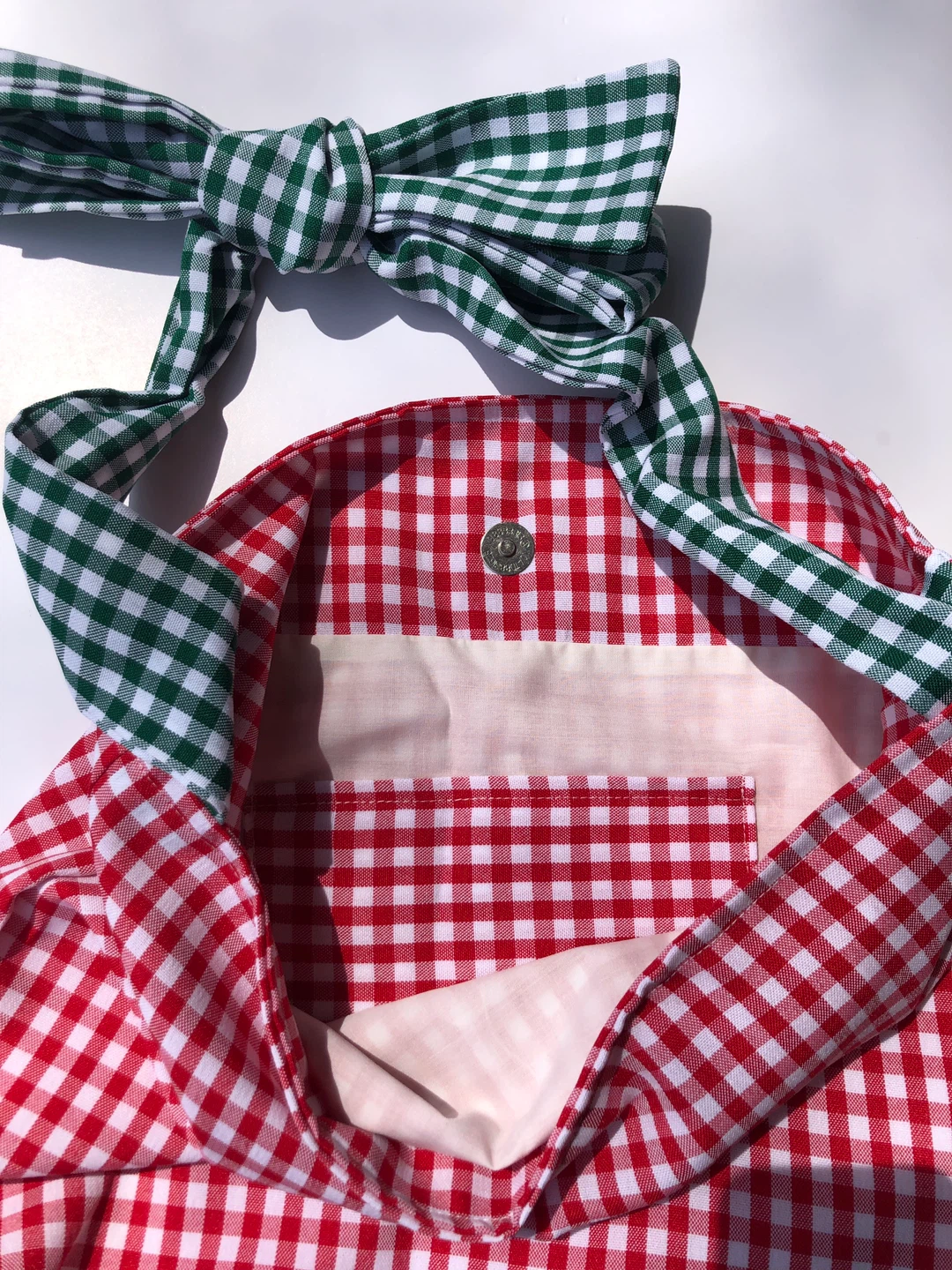Gingham check shoulder bow bag - photo 3