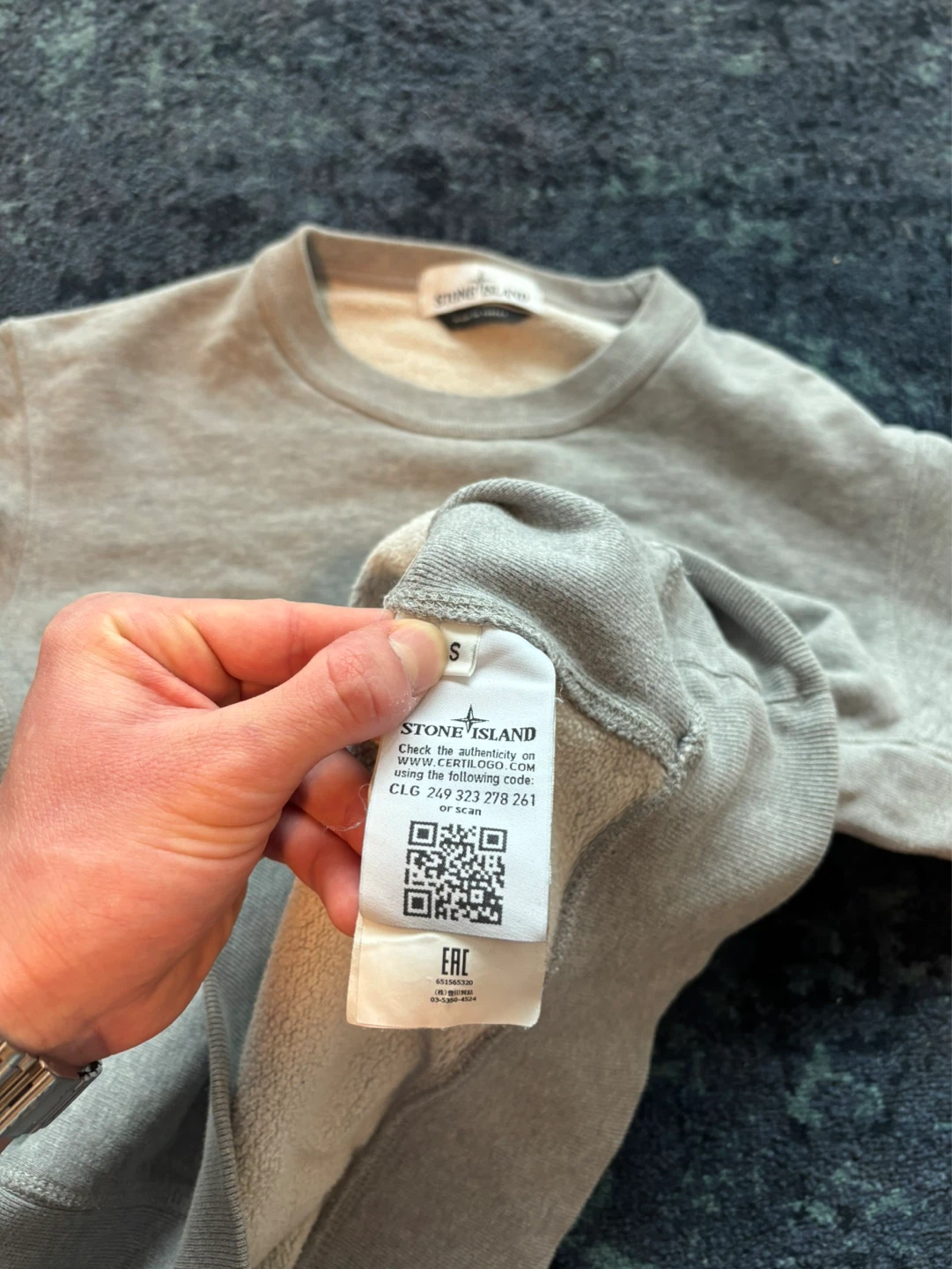Stone Island Grey Crewneck Sweatshirt Size S - photo 4