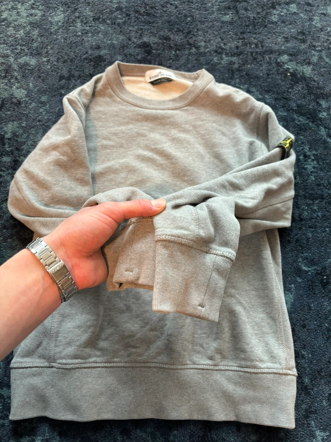 Stone Island Grey Crewneck Sweatshirt Size S - photo 3