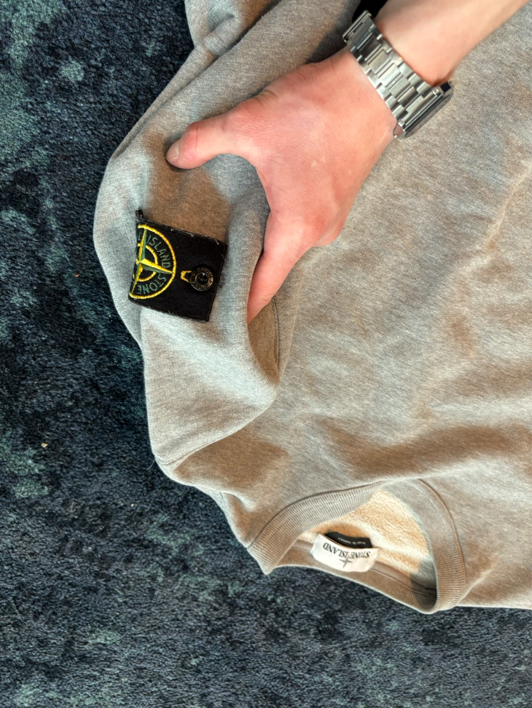 Stone Island Grey Crewneck Sweatshirt Size S - photo 5