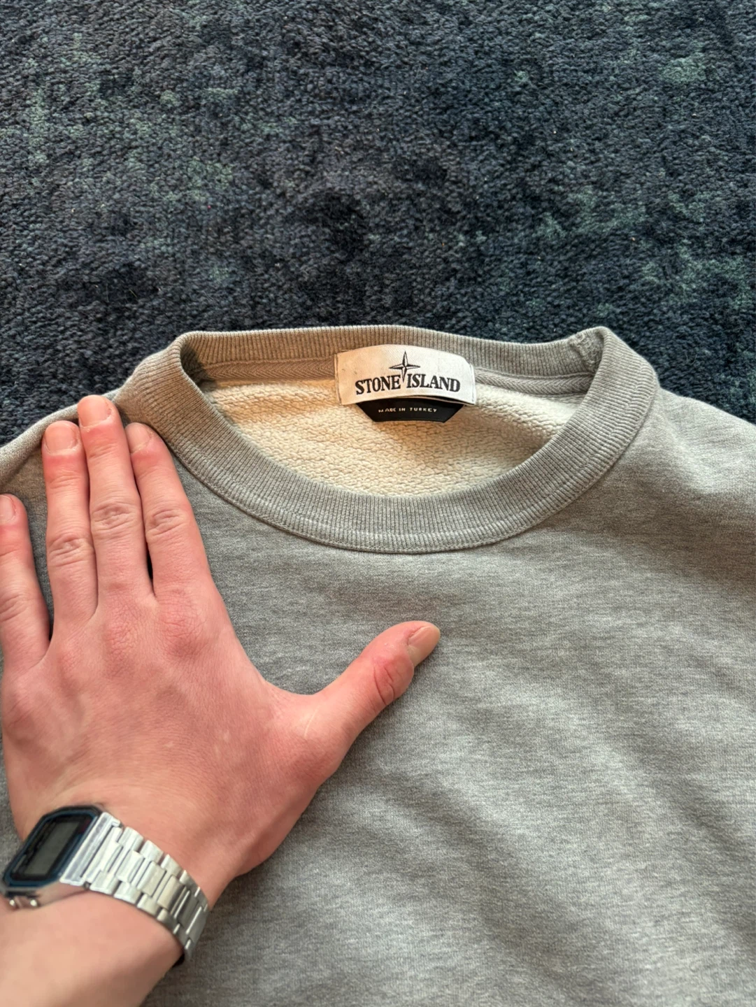 Stone Island Grey Crewneck Sweatshirt Size S - photo 2