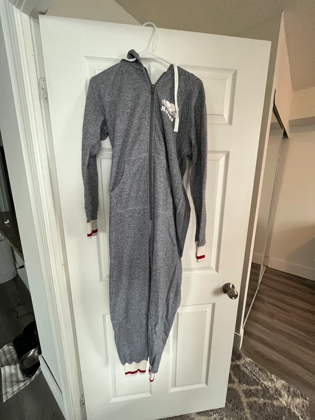 Roots Grey Full Zip Onesie Pajamas