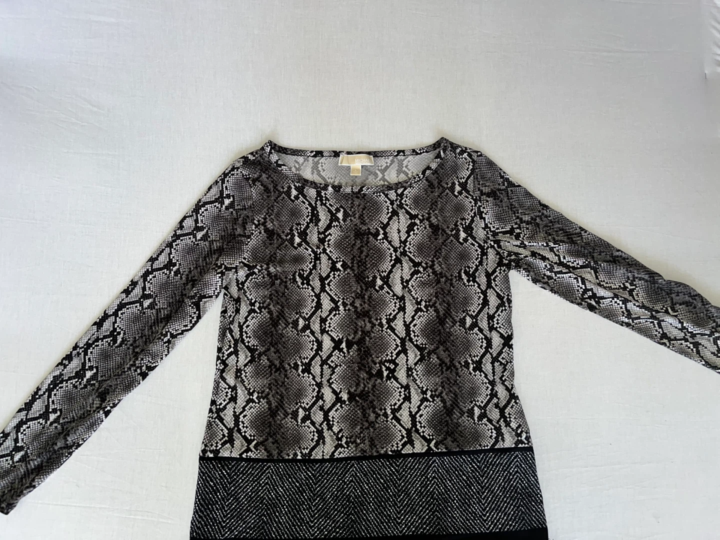Michael Kors Snakeskin Print Long Sleeve Top - photo 3