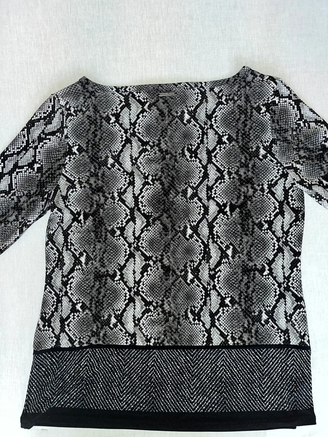 Michael Kors Snakeskin Print Long Sleeve Top - photo 5