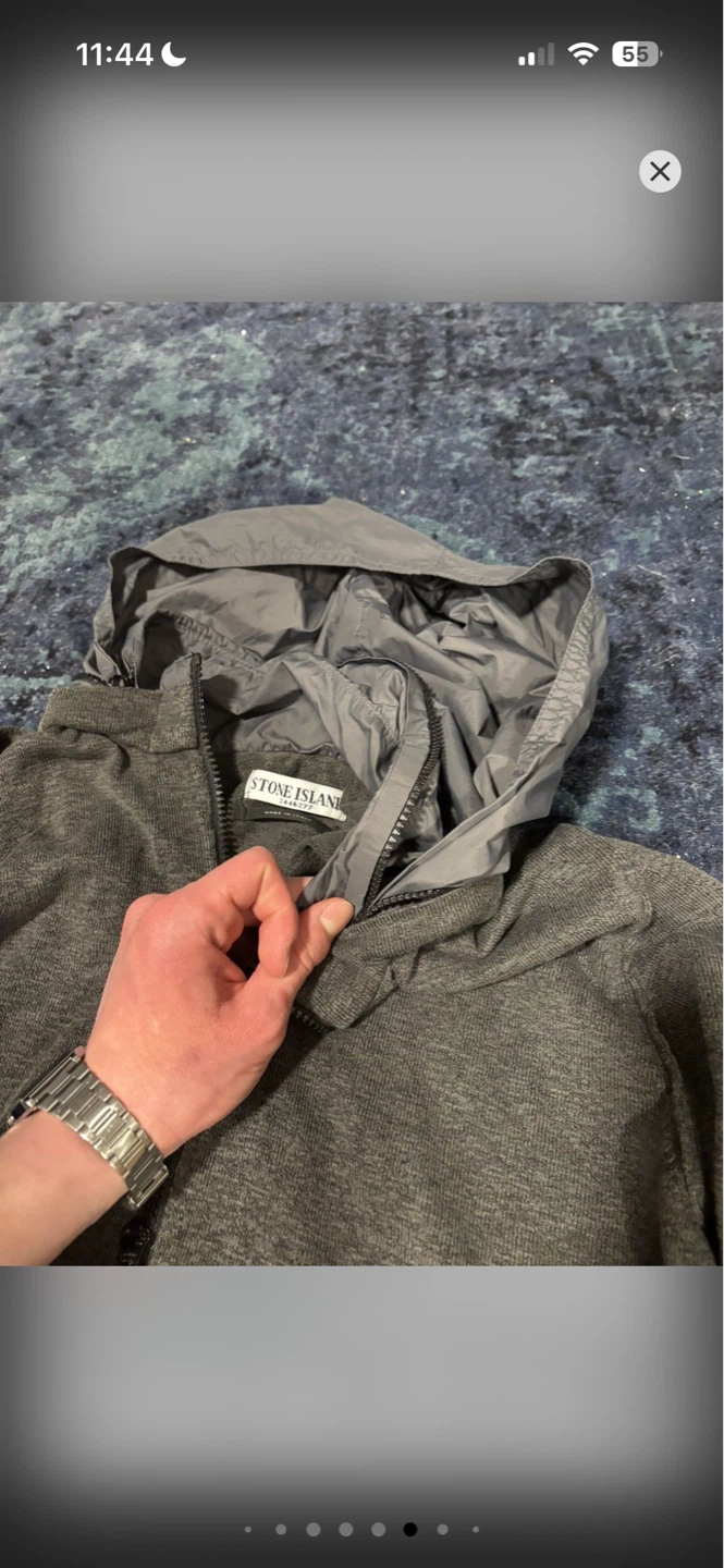 Vintage zip-up Stone Island hidden hood - photo 3