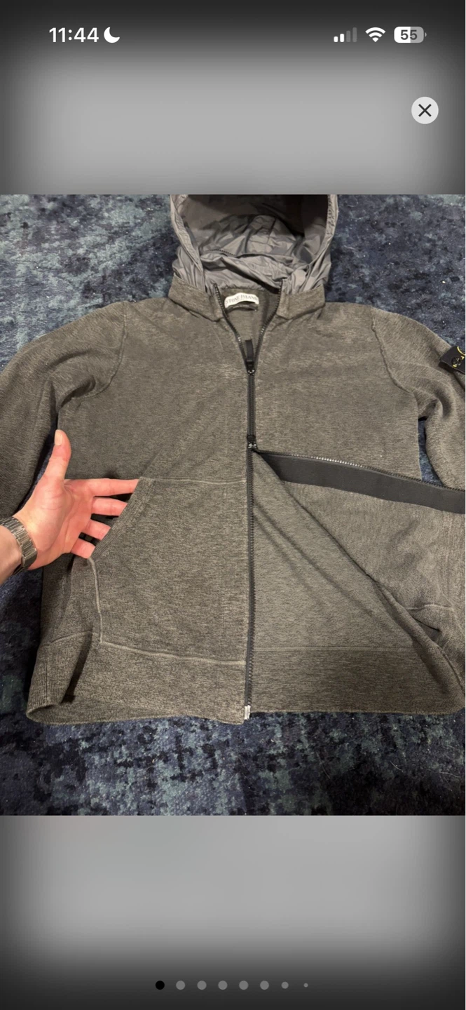 Vintage zip-up Stone Island hidden hood