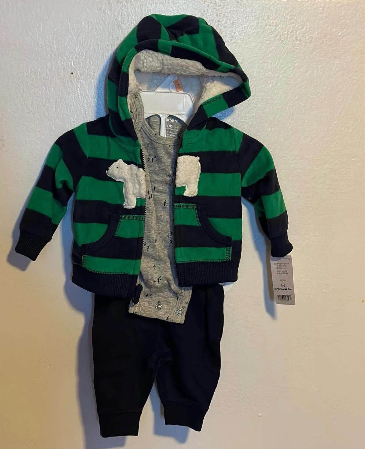 BOYS 3PC HOODIE SUITE (SIZE: NEWBORN)