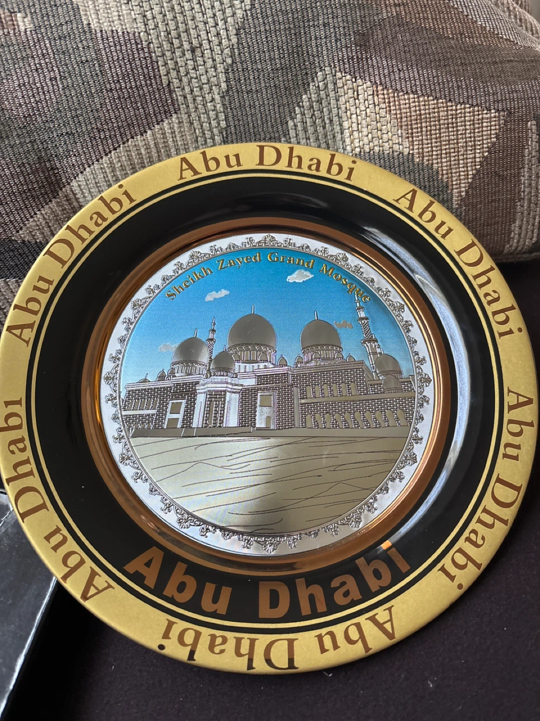 Abu Dhabi Souvenir Plate - Sheikh Zayed Grand Mosque