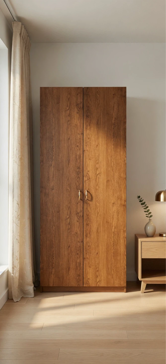 IKEA Pax Two-door wooden wardrobe with built-in lighting - photo 2