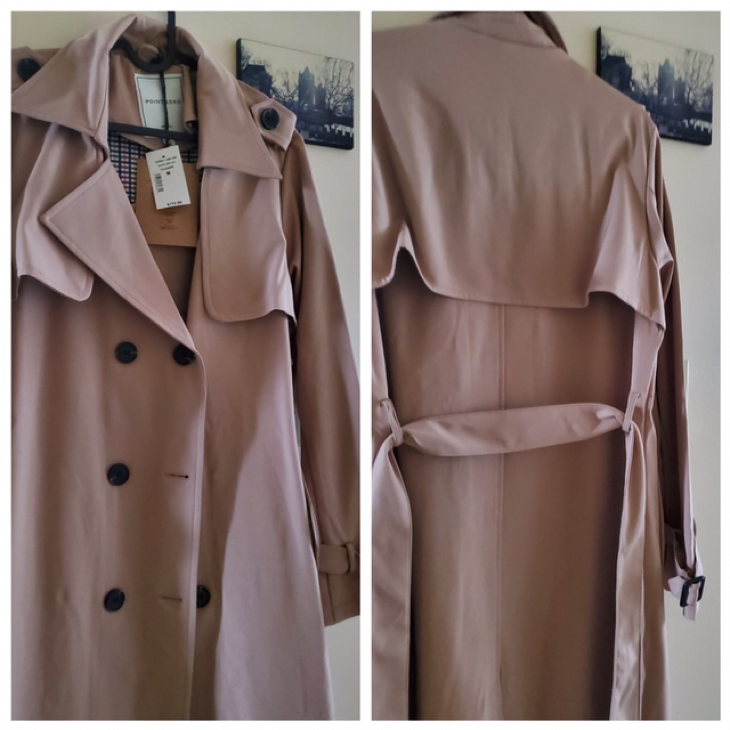 Point Zero Beige Trench Coat - Size M - photo 2
