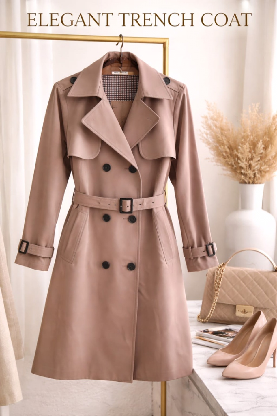 Point Zero Beige Trench Coat - Size M