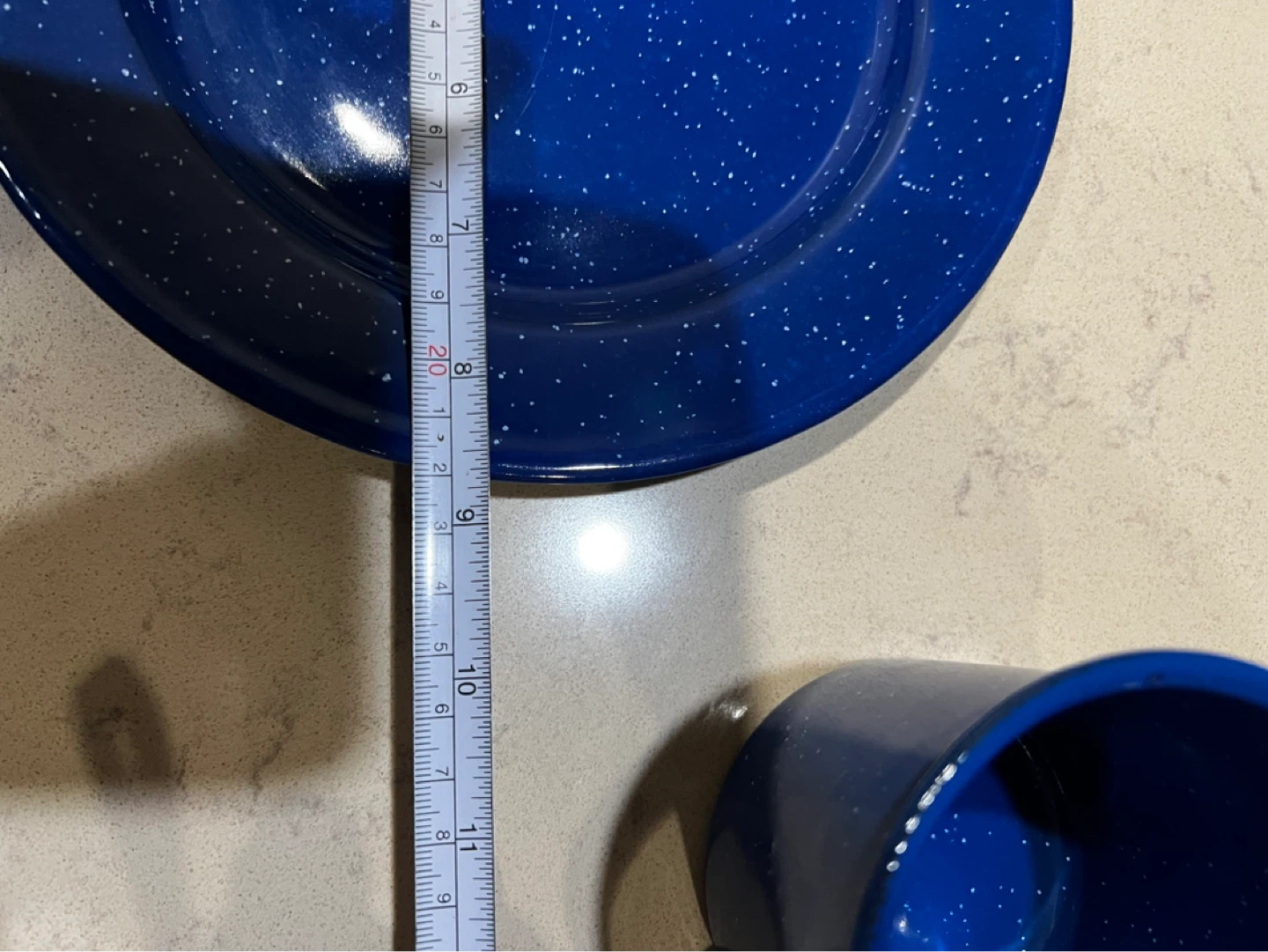 Blue Enamel Camp Mug and Plate Set - photo 2