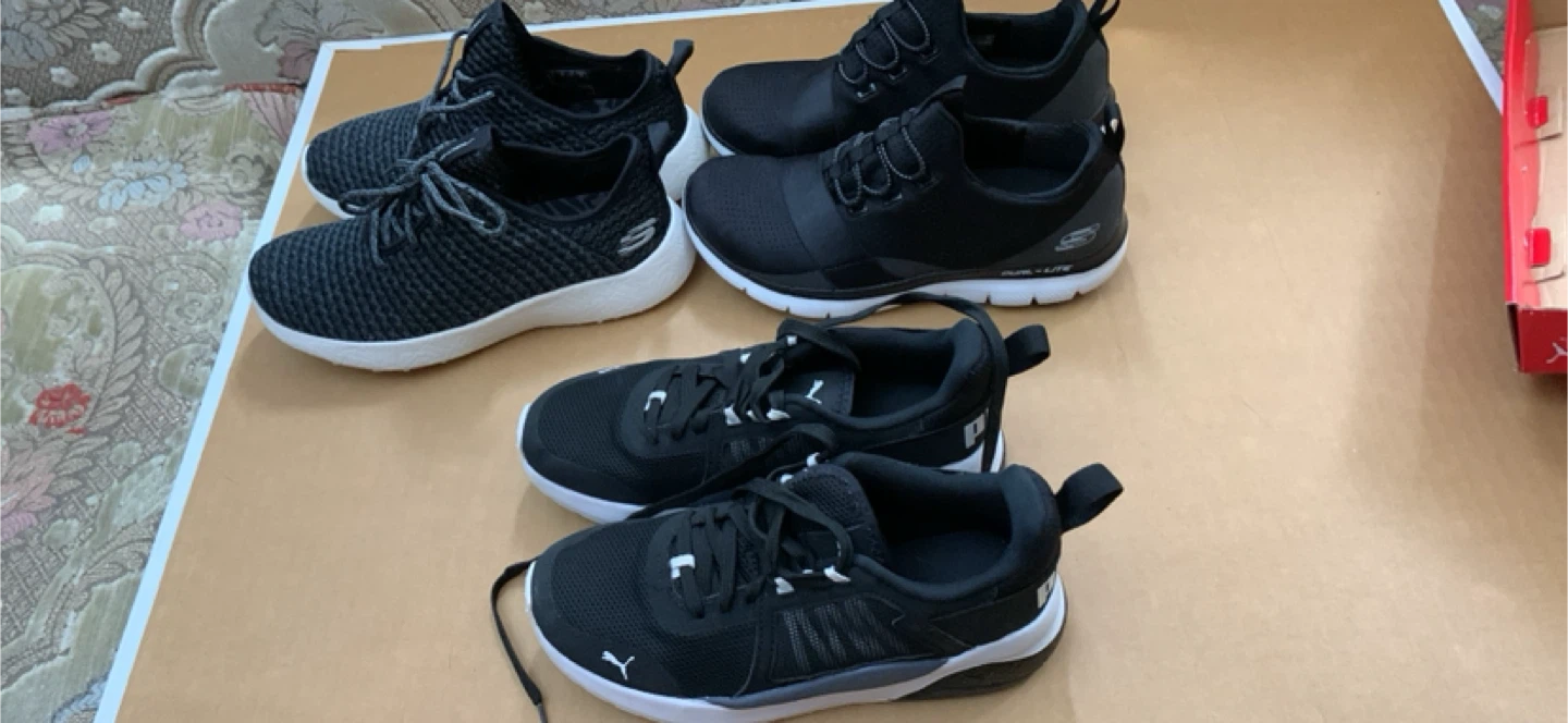 New , 30 $ each, Black Skechers & Puma Running Shoes - photo 2