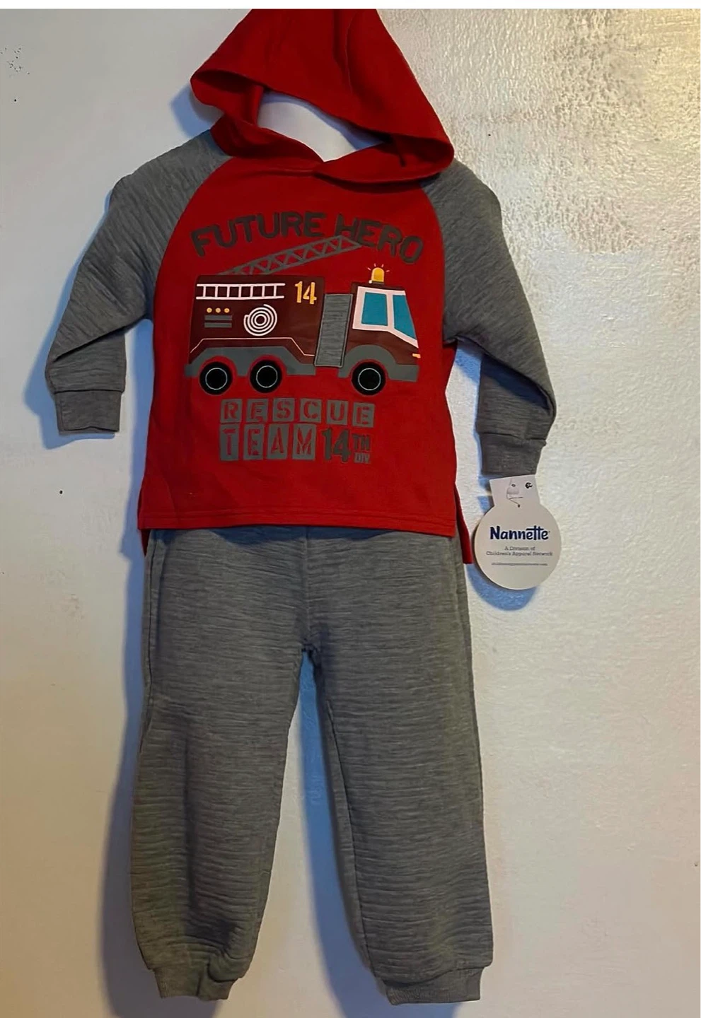 BOYS 2PC HOODIE SUITE (SIZE:18 MONTHS)