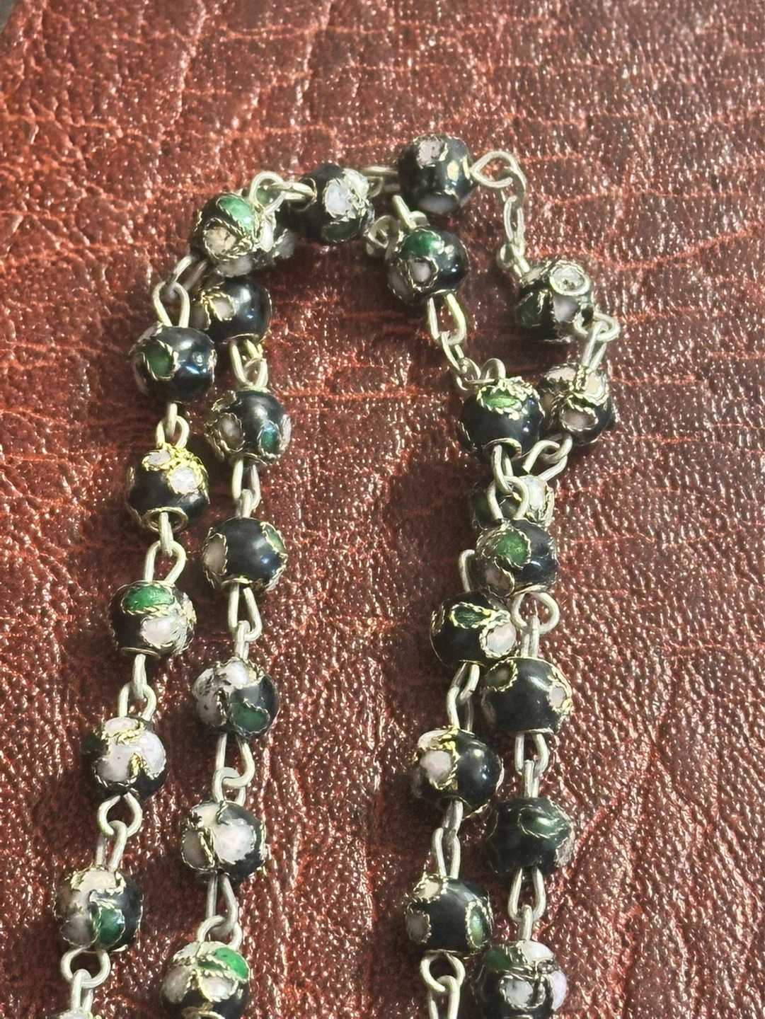 Vintage rosary’s white and Cloisonné - photo 5