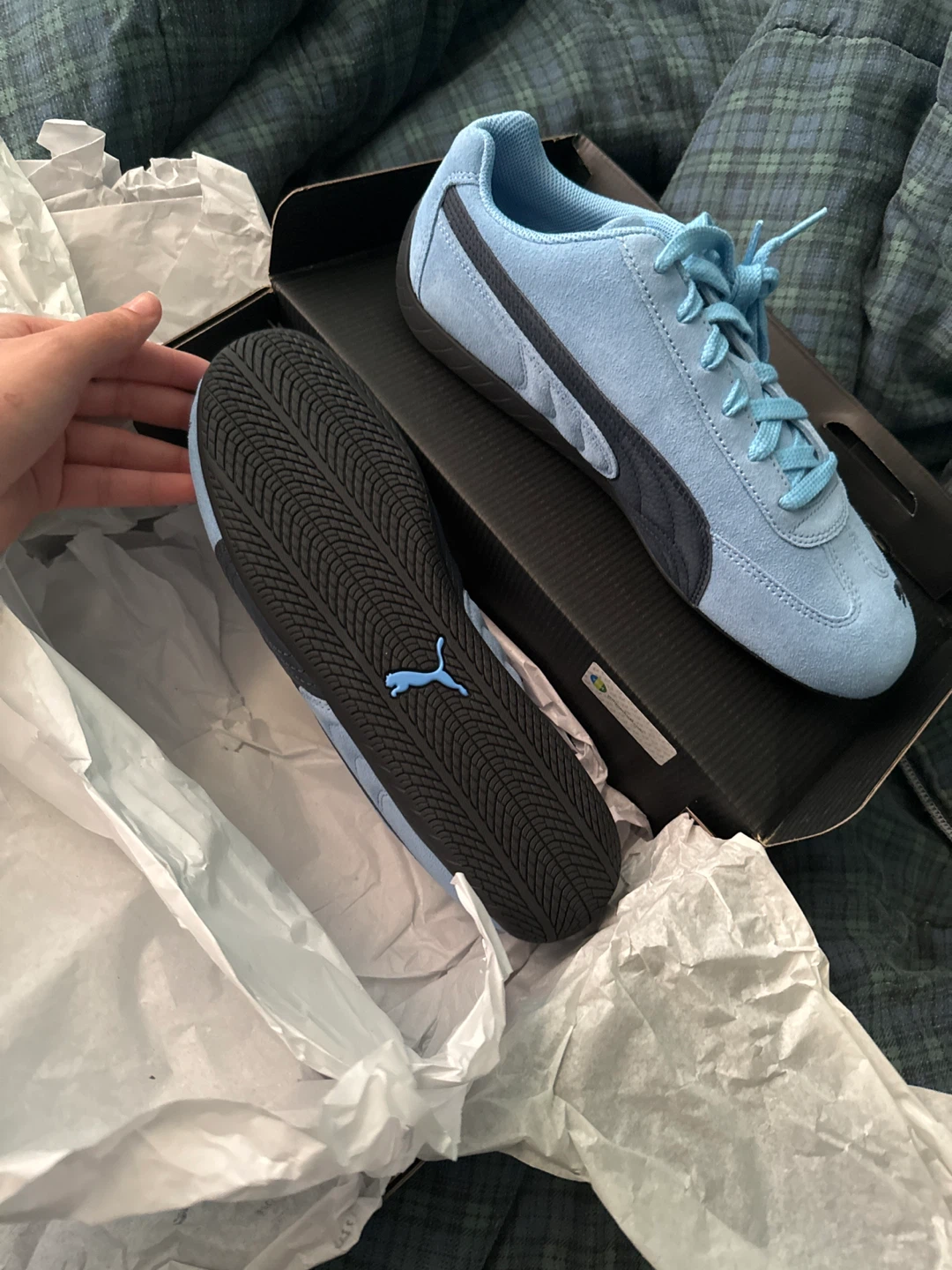 Puma Speedcat Archive Light Blue Suede Shoes - photo 2