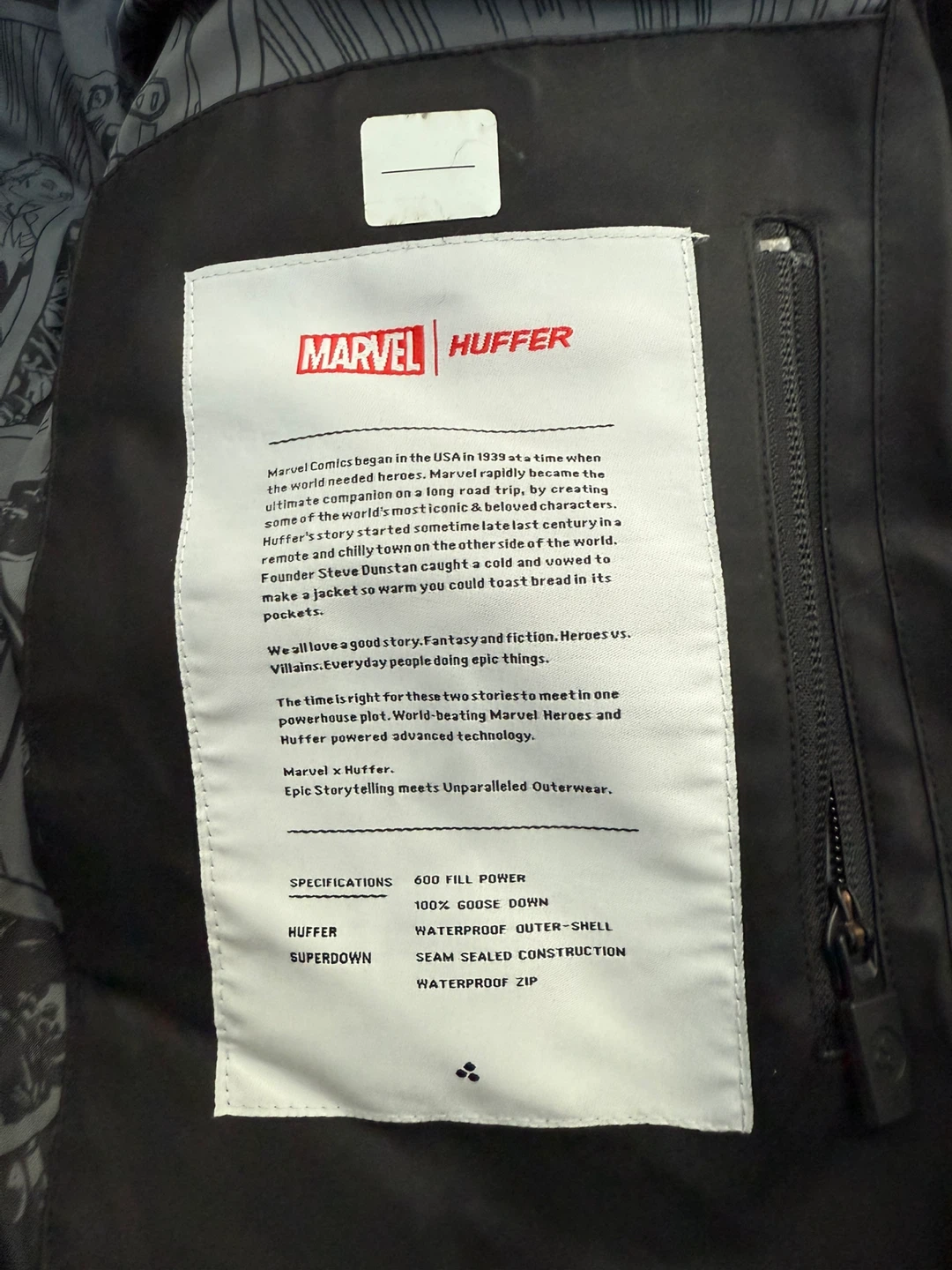 Limited Edition Marvel x Huffer Puffer Jacket Size L - photo 4