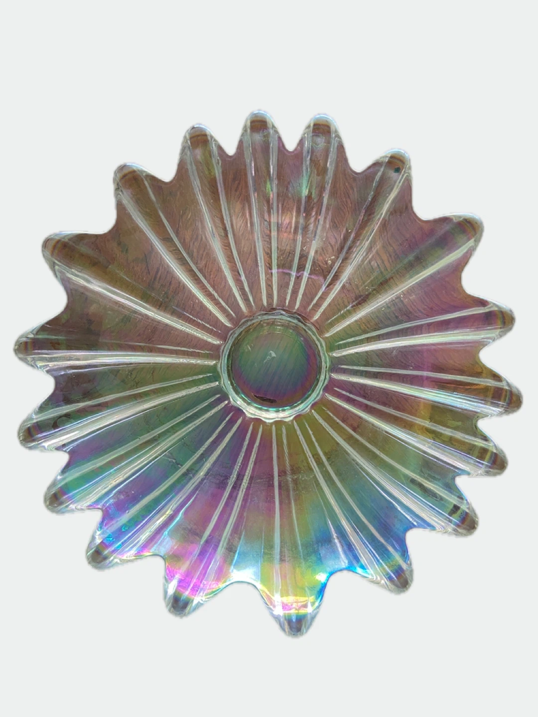Iridescent Glass Starburst Bowl