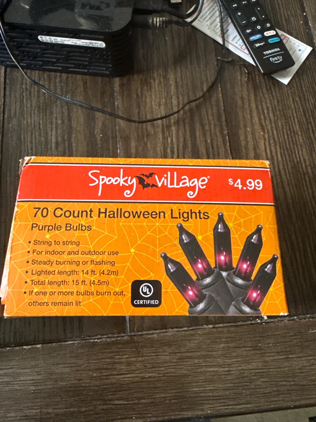 Spooky Village 70 Count Purple Halloween Lights