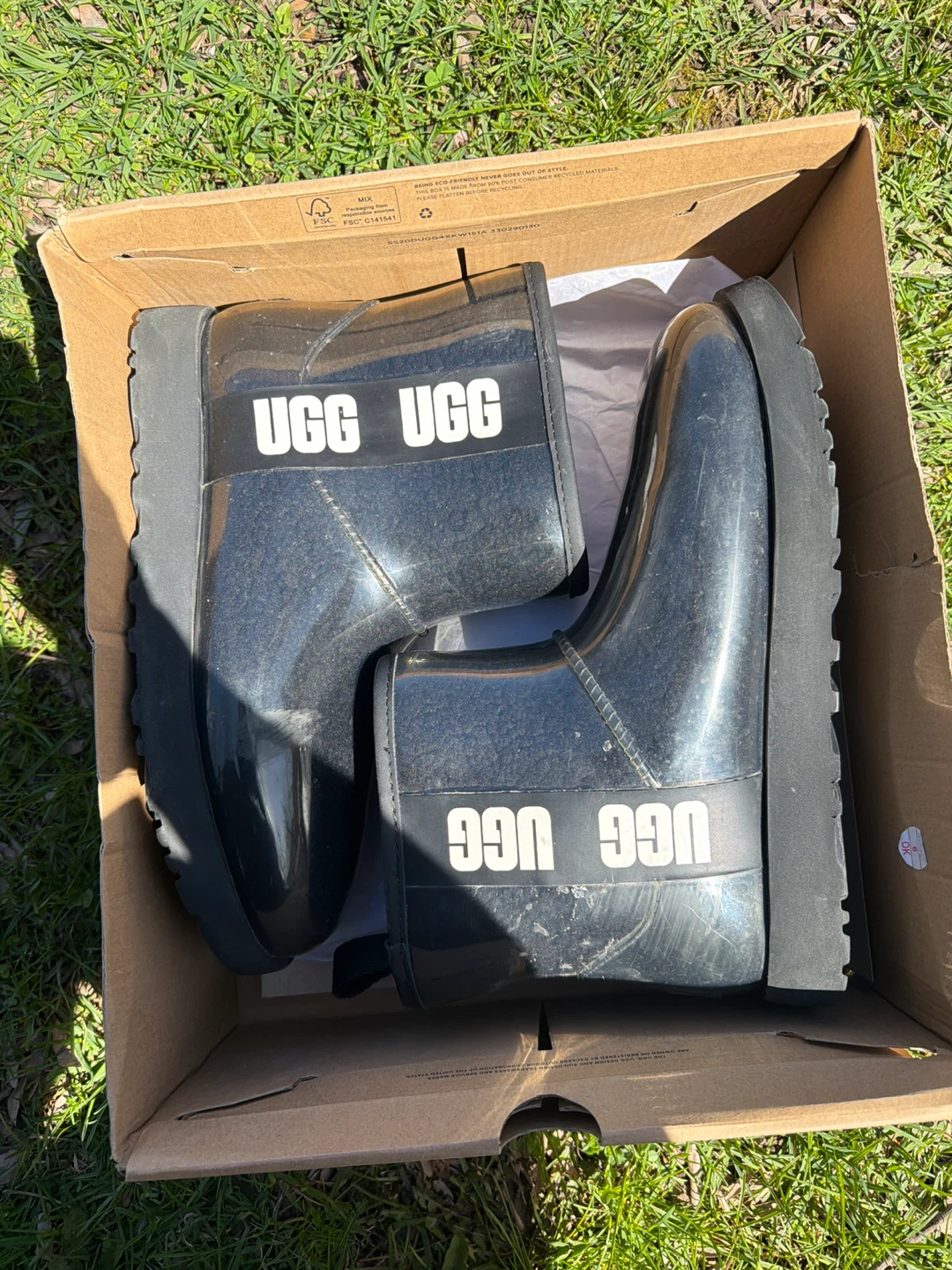 UGG Black Clear Rain Boots - photo 4