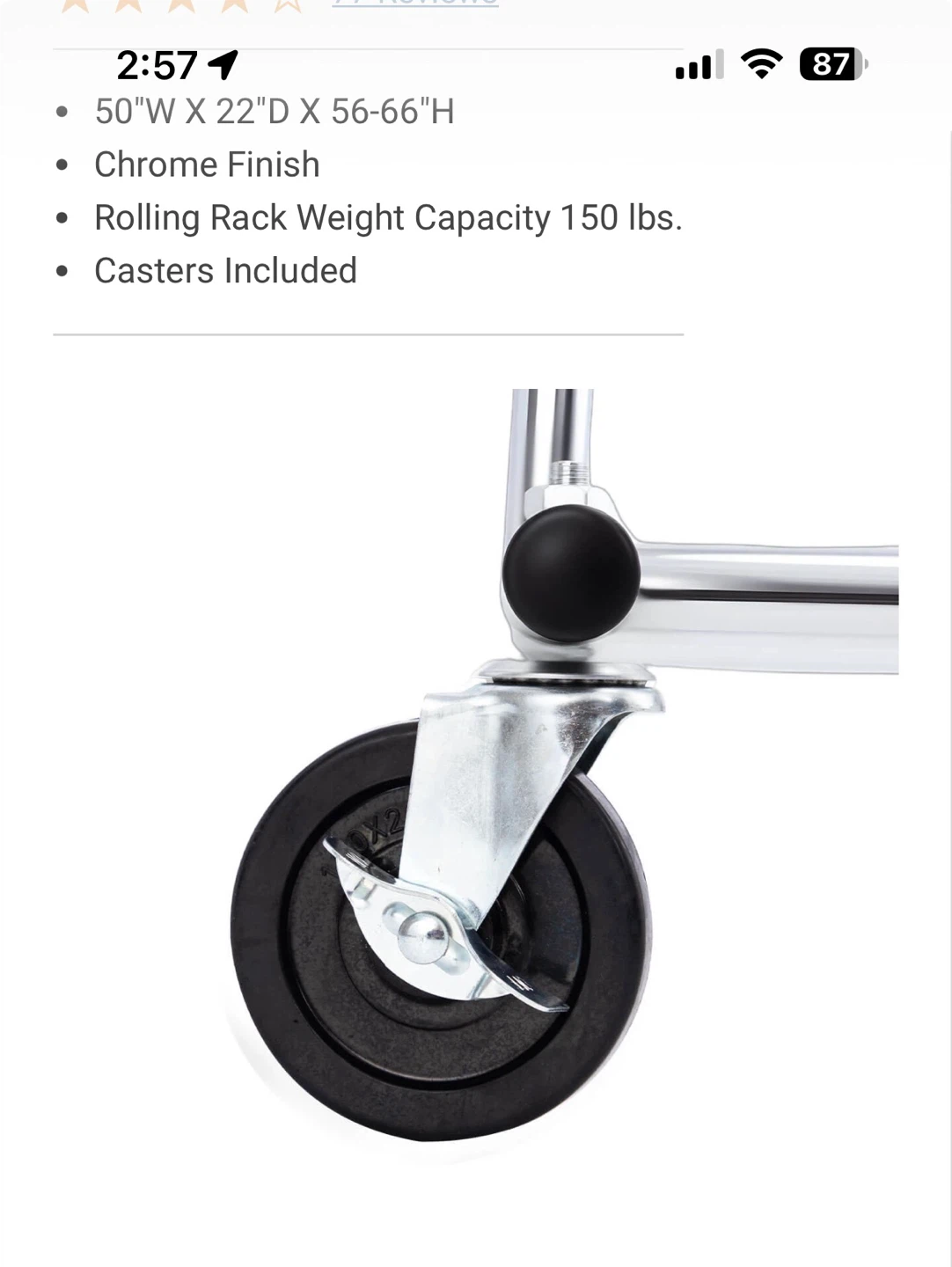 Economy Chrome Single-Rail Collapsible Salesman Clothing Rack - photo 3