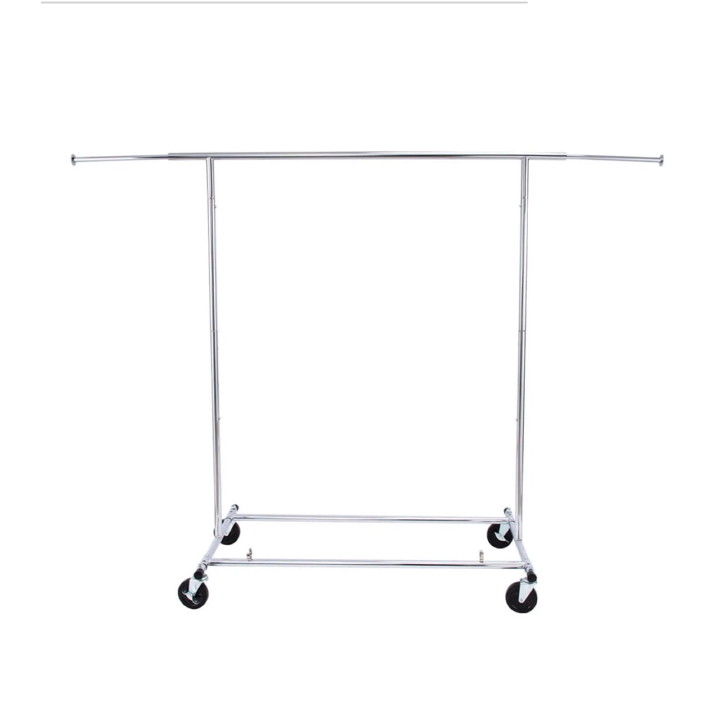 Economy Chrome Single-Rail Collapsible Salesman Clothing Rack