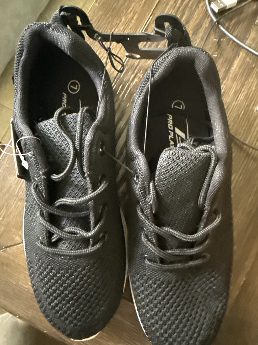 🌱Pro Player Black Running Shoes Size 7 - photo 3