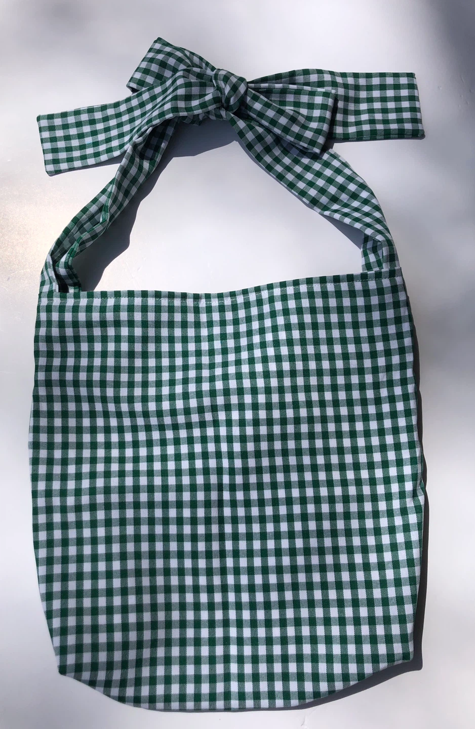 Green Gingham shoulder Bag with Bow - photo 2