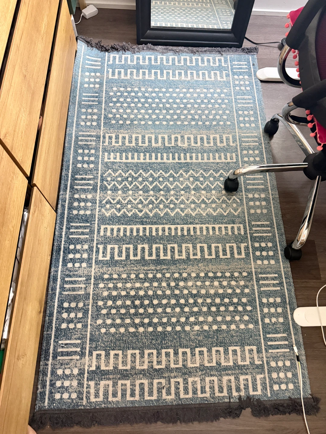 Blue Geometric Area Rug