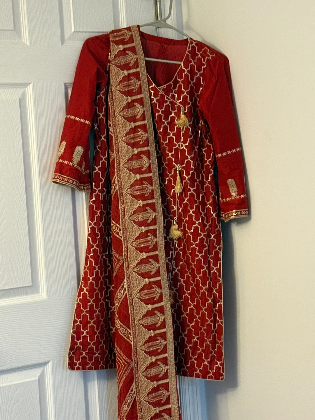 Red Kameez / Kurta 3pc Set