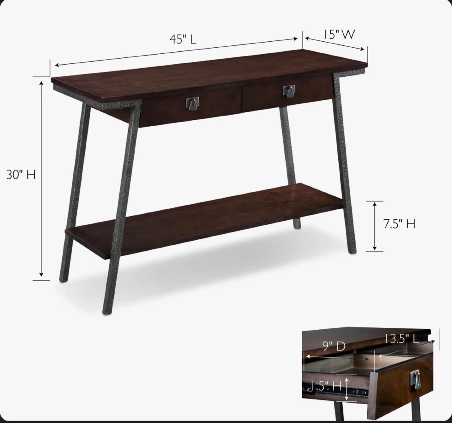 Console Table with Drawers - photo 2