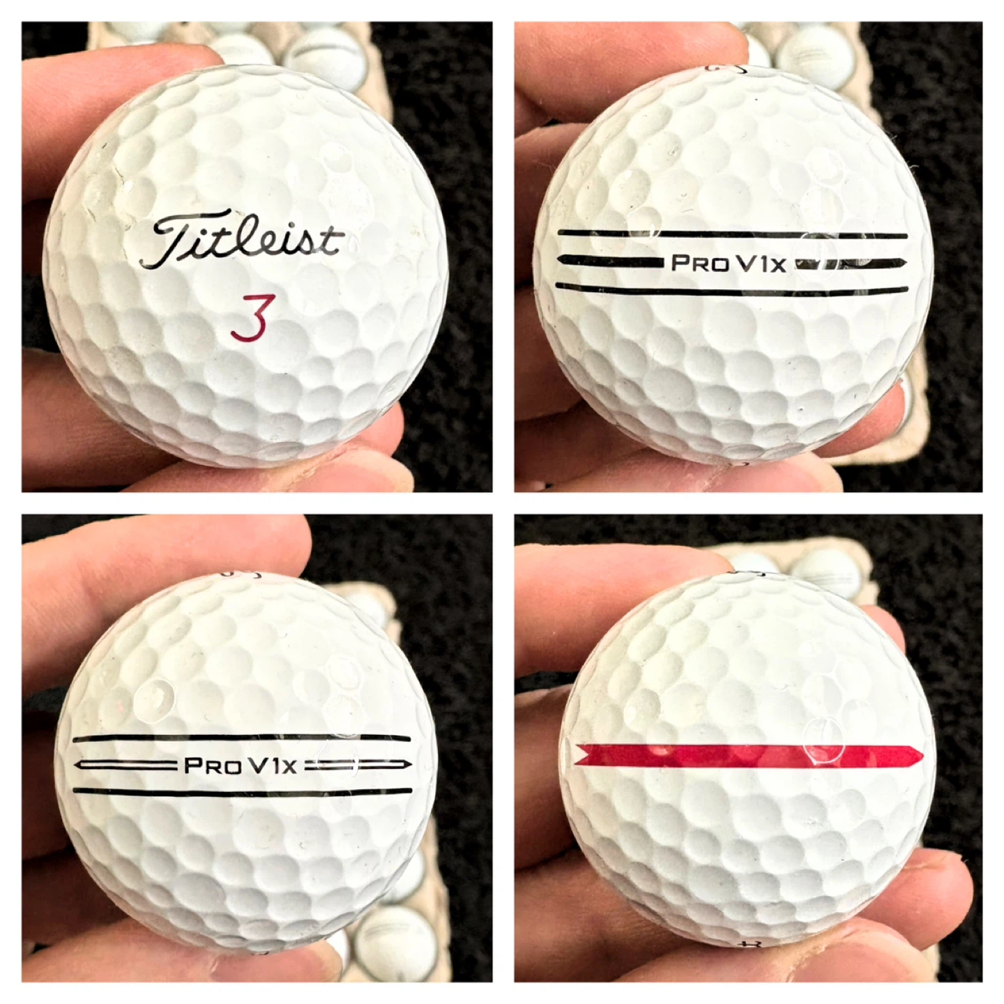 18 Titleist ProV1x Alignment Golf Balls - photo 3