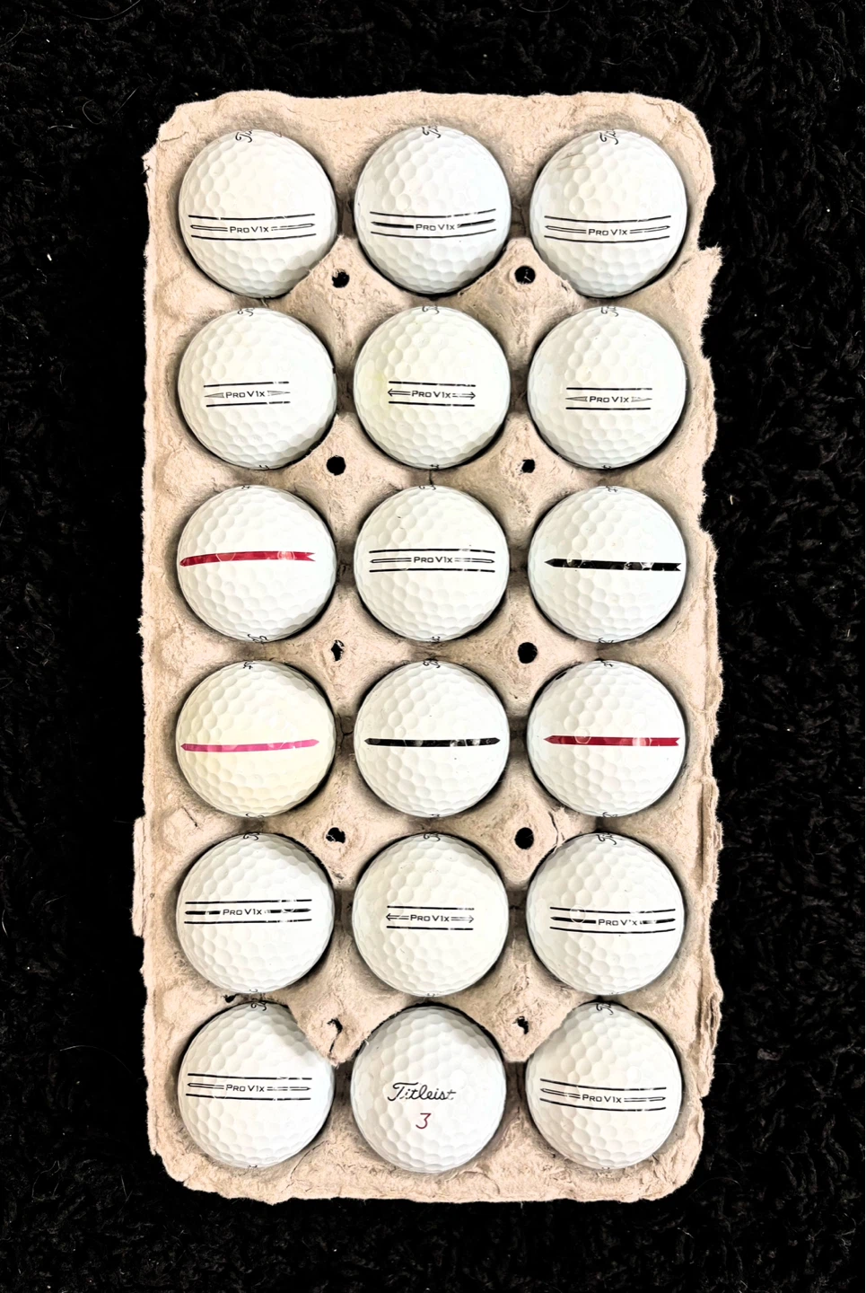 18 Titleist ProV1x Alignment Golf Balls - photo 2