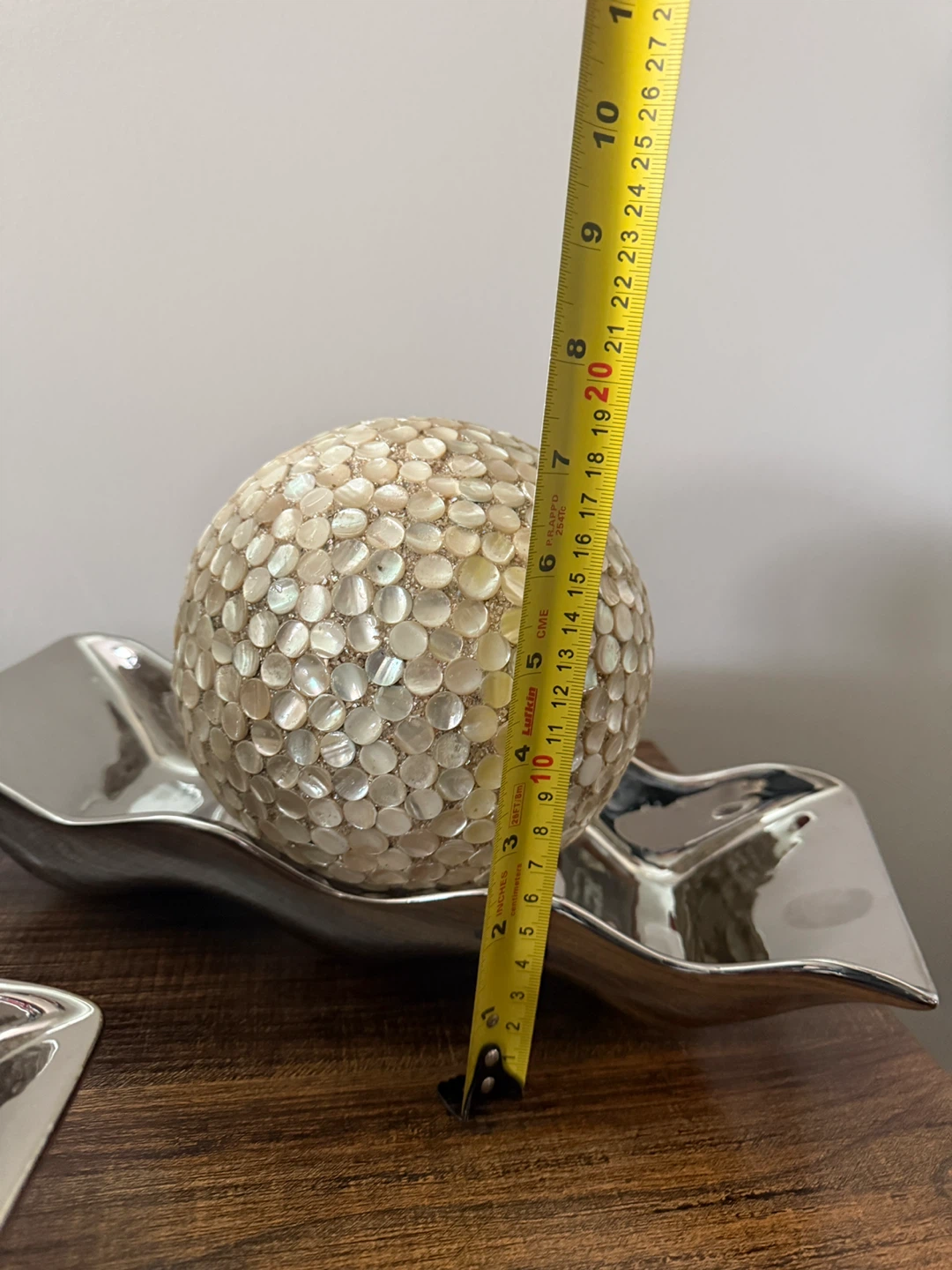 Decorative Spheres on Metal Trays - Set of 2 - photo 3