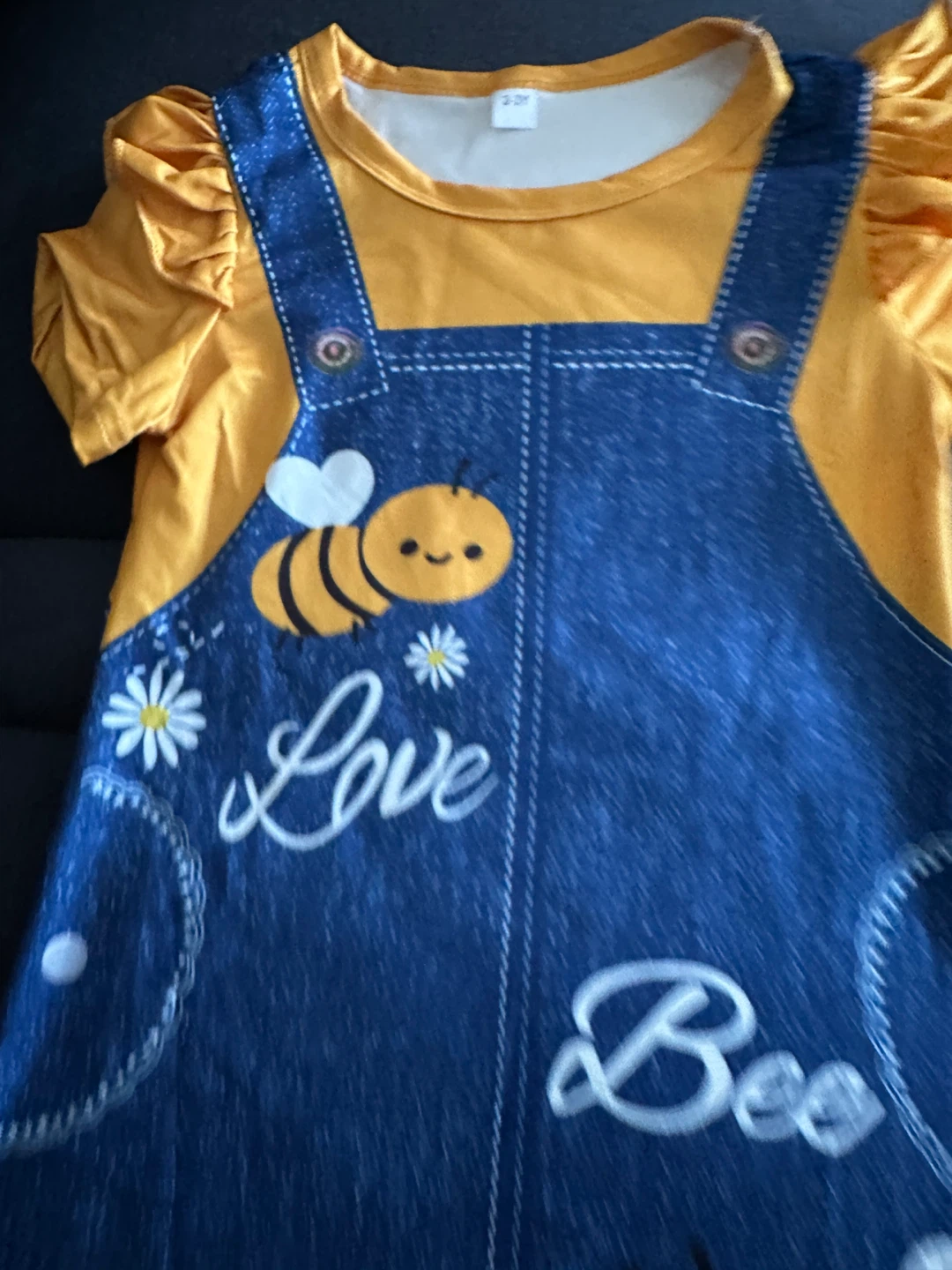 Kids Bee Print Dress - Size 2-3Y