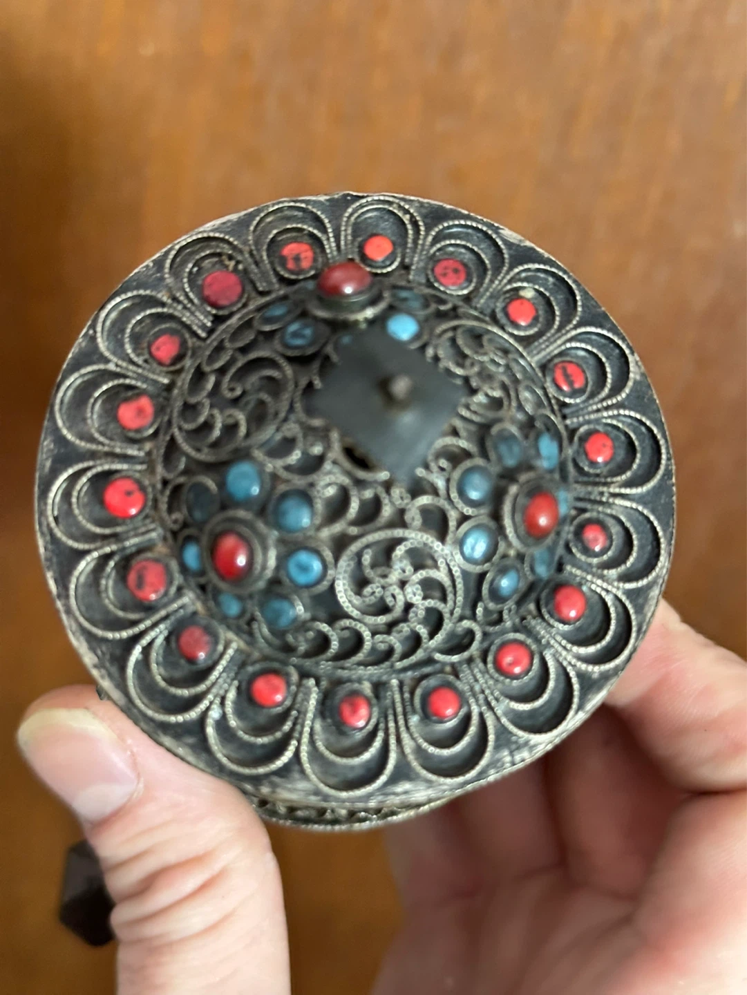Tibetan Buddhist  Hand Spinning Prayer Wheel Handheld Nepal - photo 5