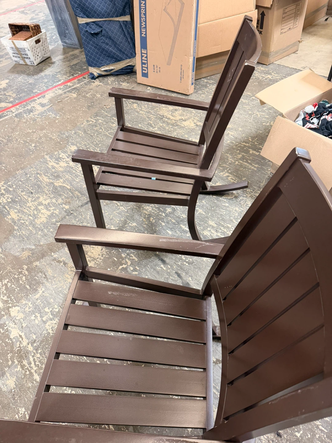 Brown Metal Rocking Chair