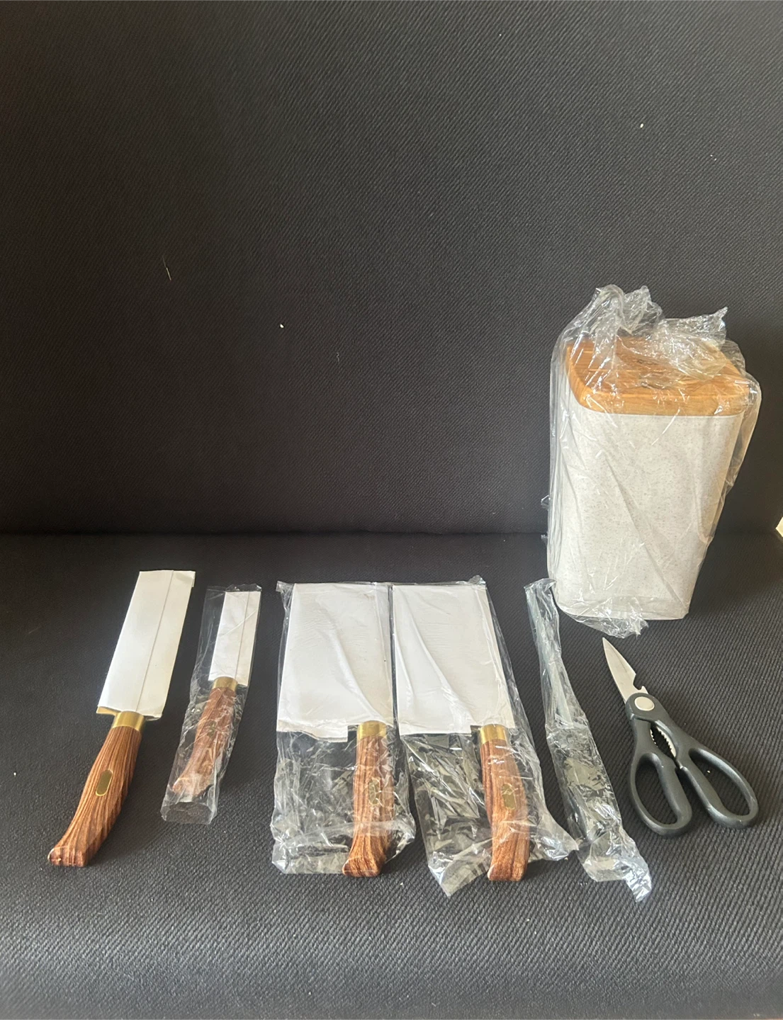 7 Piece Kitchen Knife Set with Block and Shears - photo 4