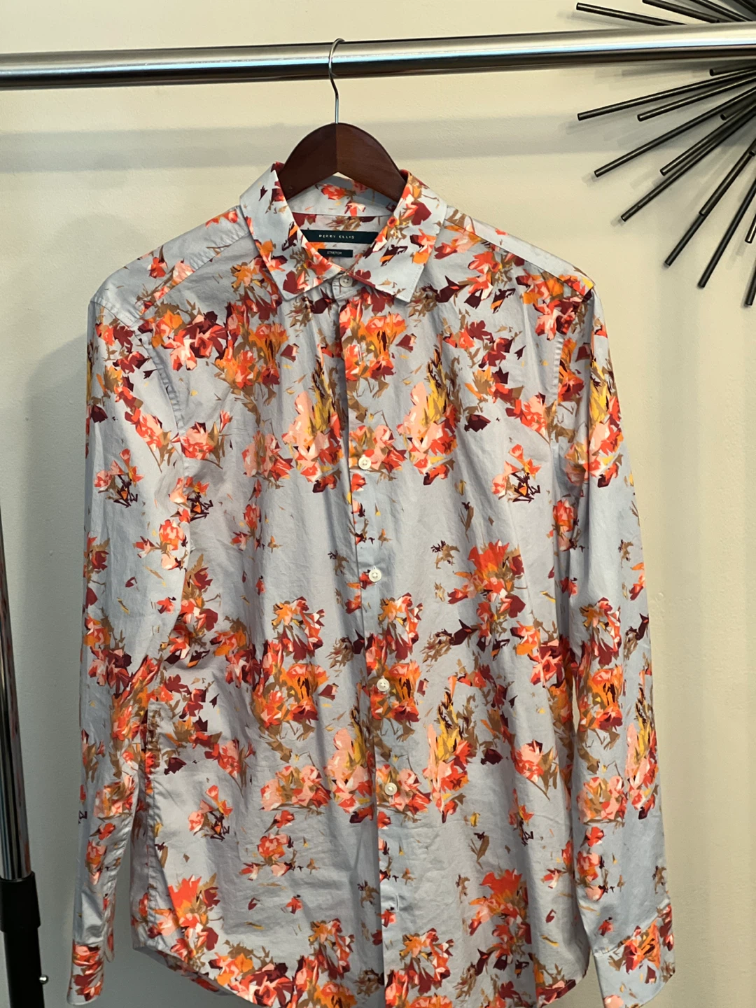 Perry Ellis Men's Floral Button-Down Shirt - photo 2