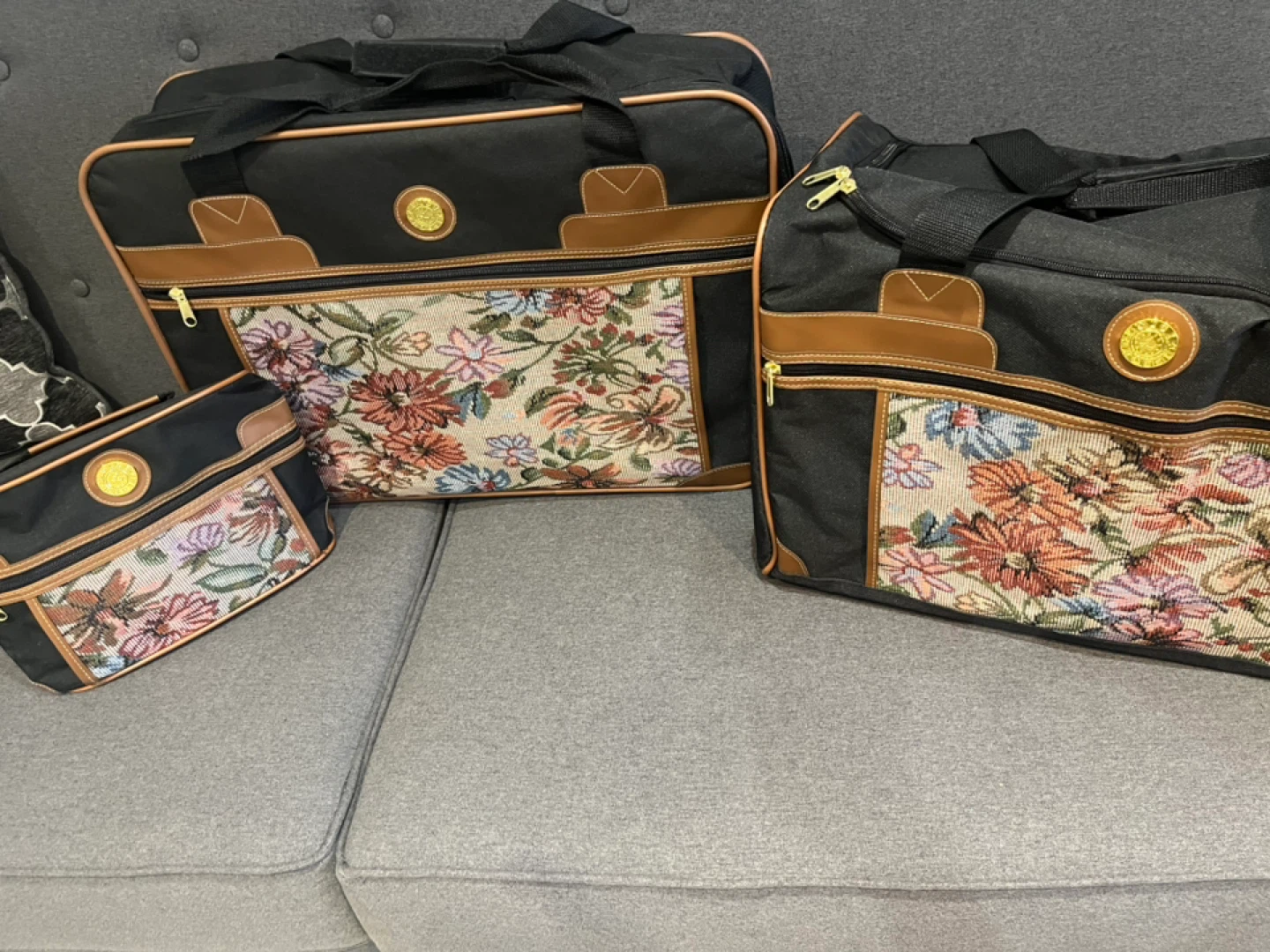 Vintage Floral Luggage Set - 3 Piece