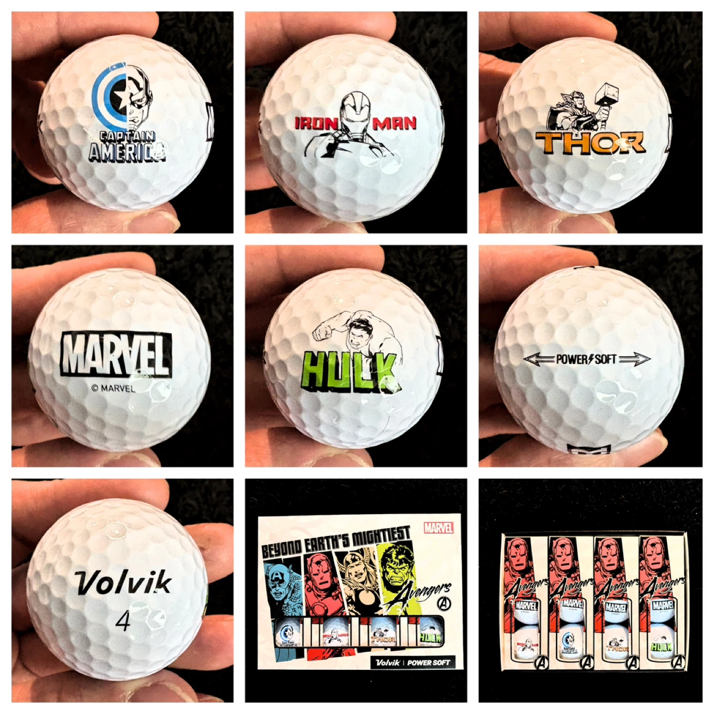 12 NEW Limited Edition Volvik Avengers Golf Balls - photo 3
