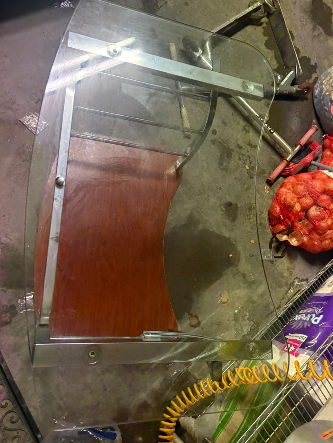 Glass and Wood Accent Table - photo 3