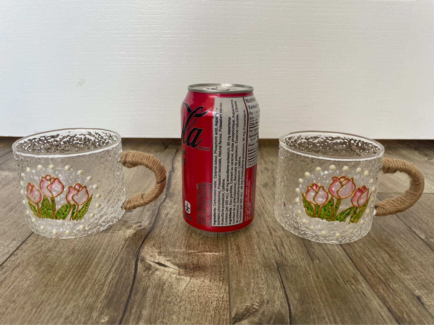 BRAND NEW 🥕 Vintage Style Borosilicate 2 Glass Cups - photo 3
